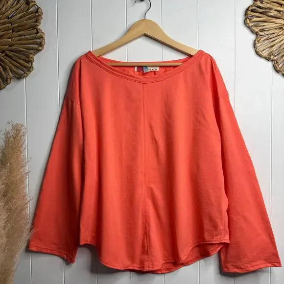 Free People pullover top cotton long sleeve shirt - Picture 2 of 7